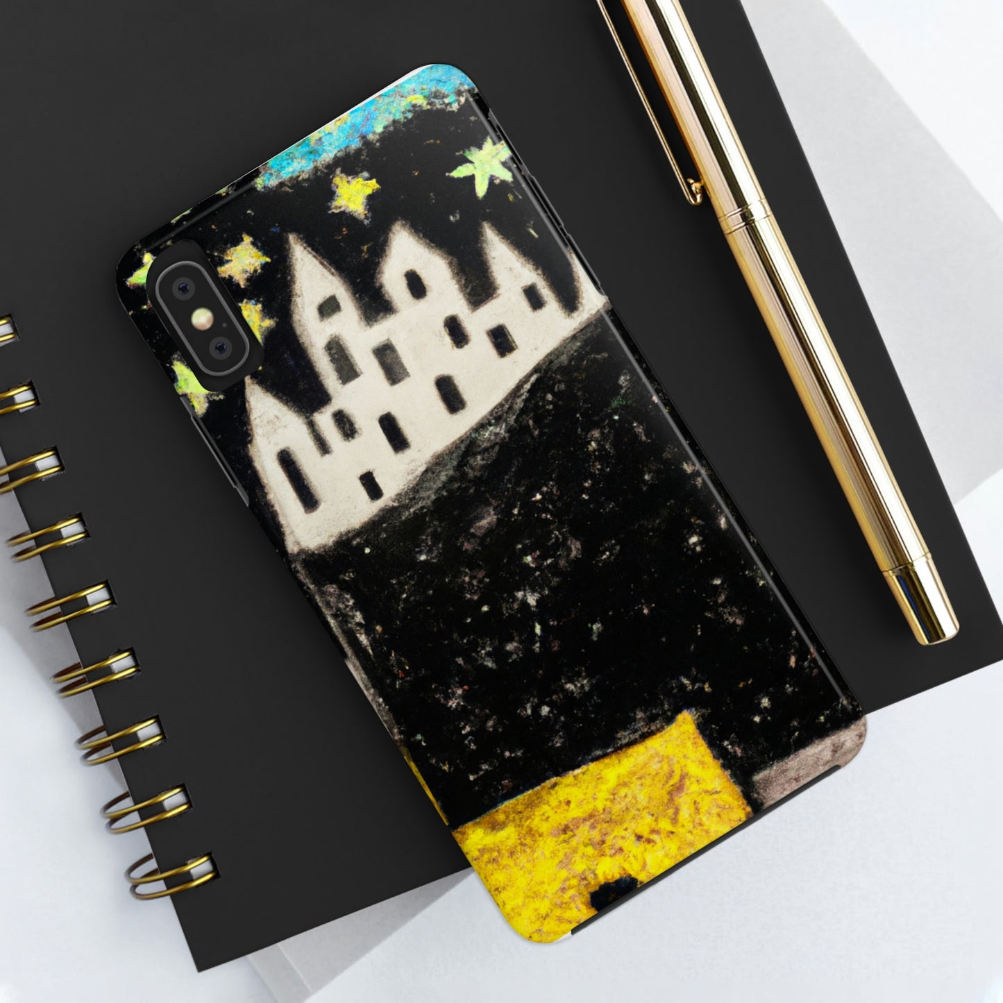 "Oasis cósmico: un viaje a una ciudad flotante en medio del mar de estrellas" - The Alien Tough Phone Cases