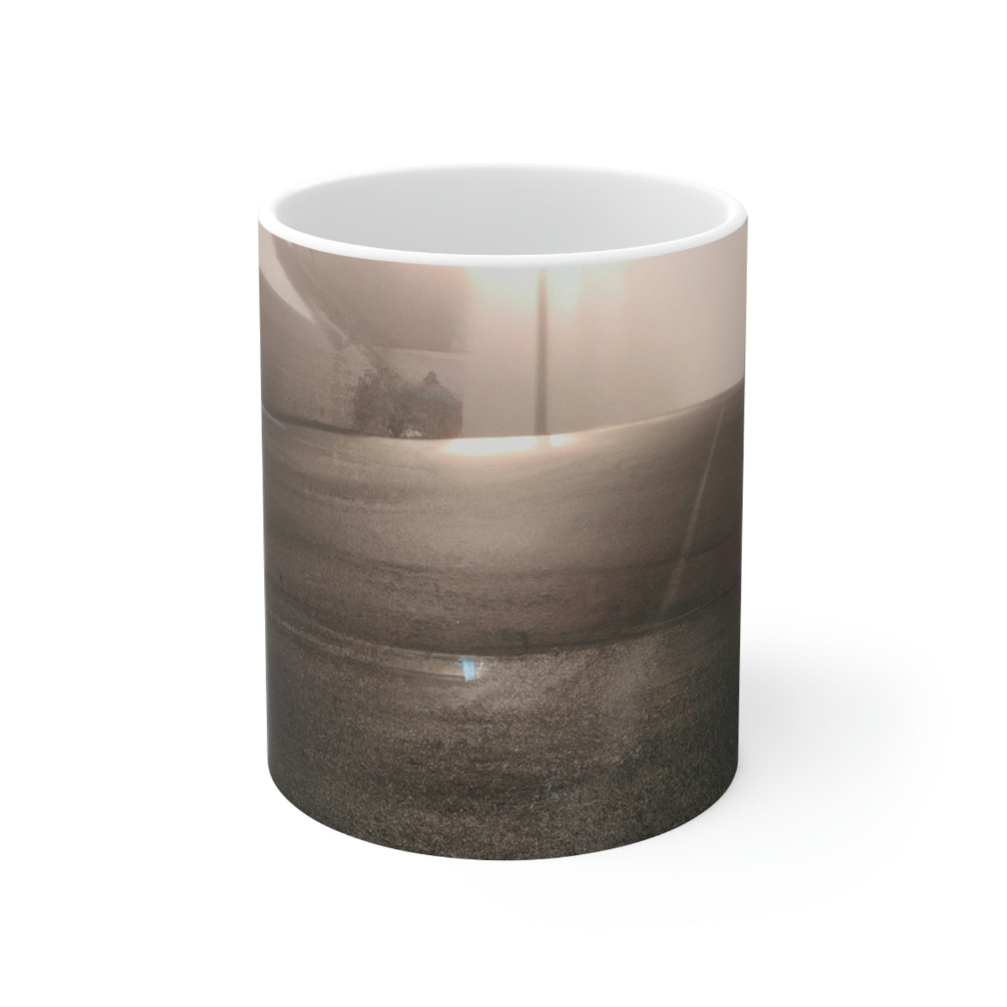 "A Gleaming Dawn in a Misty City". - The Alien Ceramic Mug 11 oz