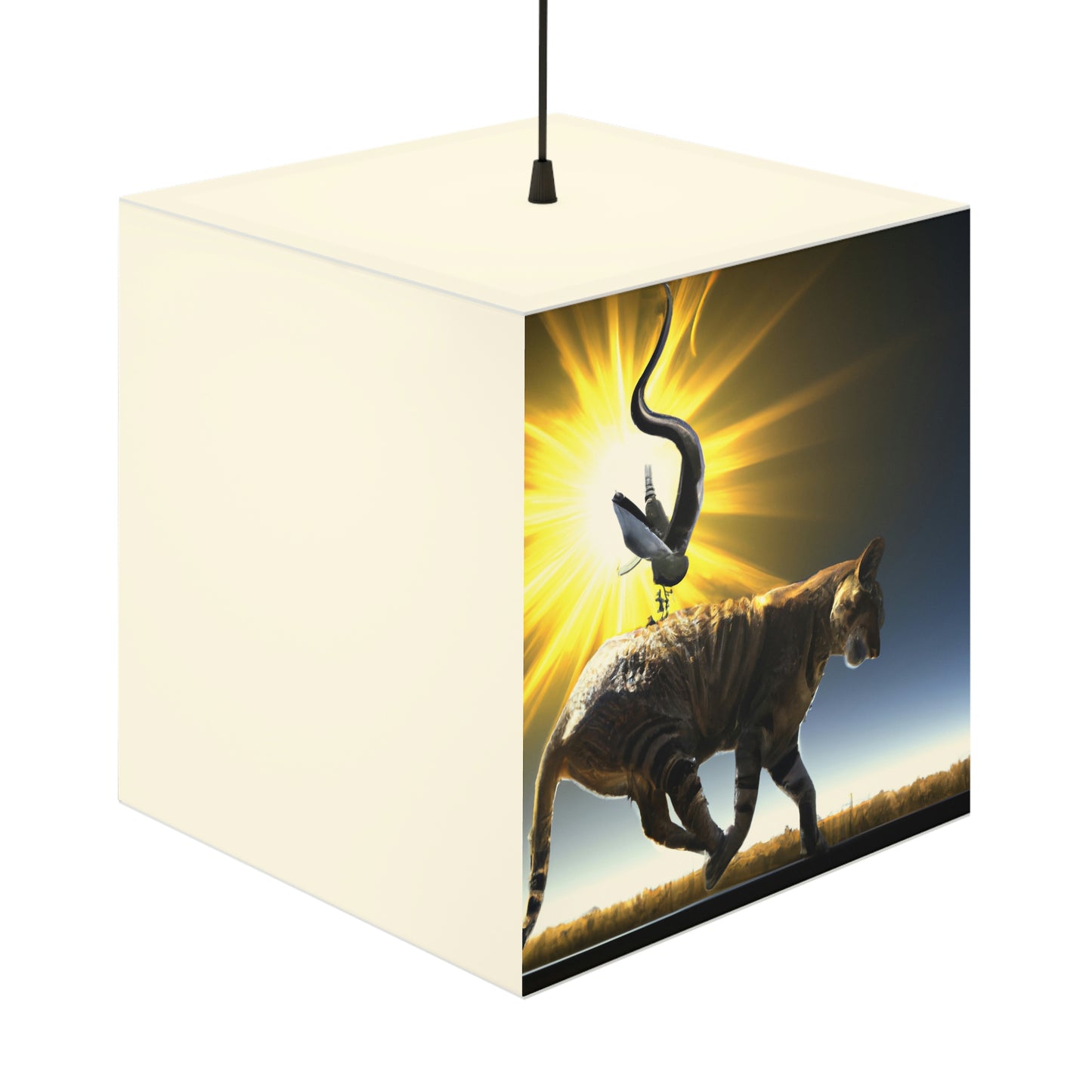 "A Purrfect Sunbeam Moment" - La lámpara Alien Light Cube