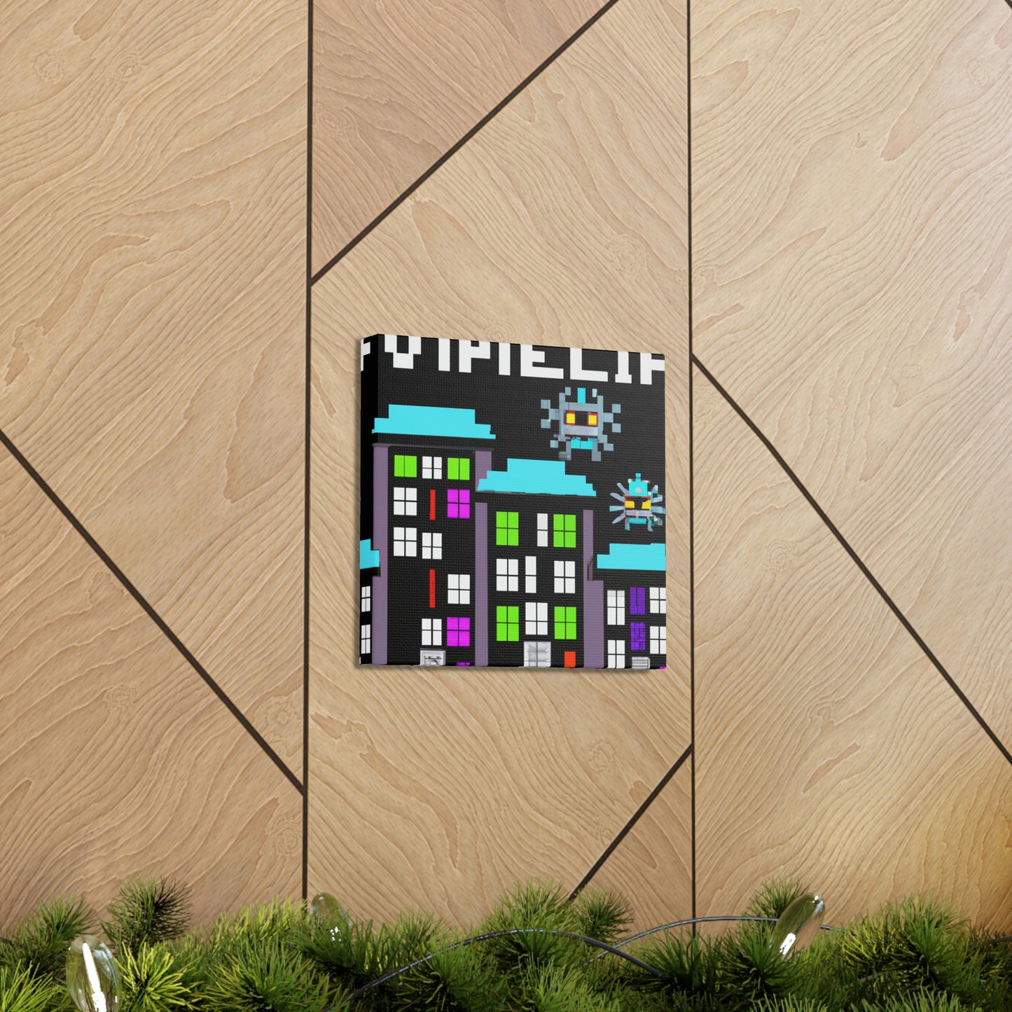 "City Defenders: Creative Space Invaders" - The Alien Canva