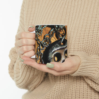 "The Unexpected Bond of the Cursed Amulet" - The Alien Ceramic Mug 11 oz