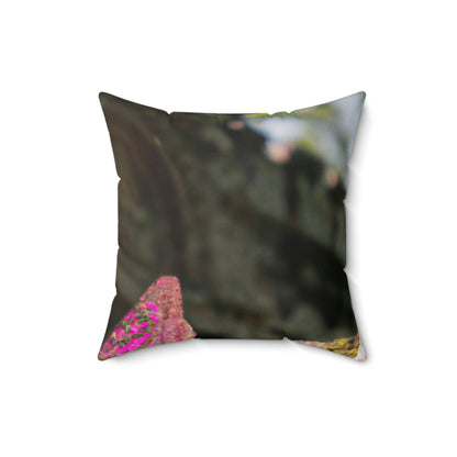 "The Forgotten Temple of the Purple Butterfly" - The Alien Square Pillow