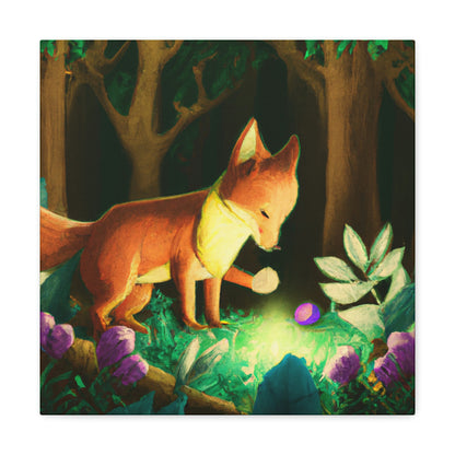 "The Gem-Seeking Fox in the Enchanted Forest" - The Alien Canva