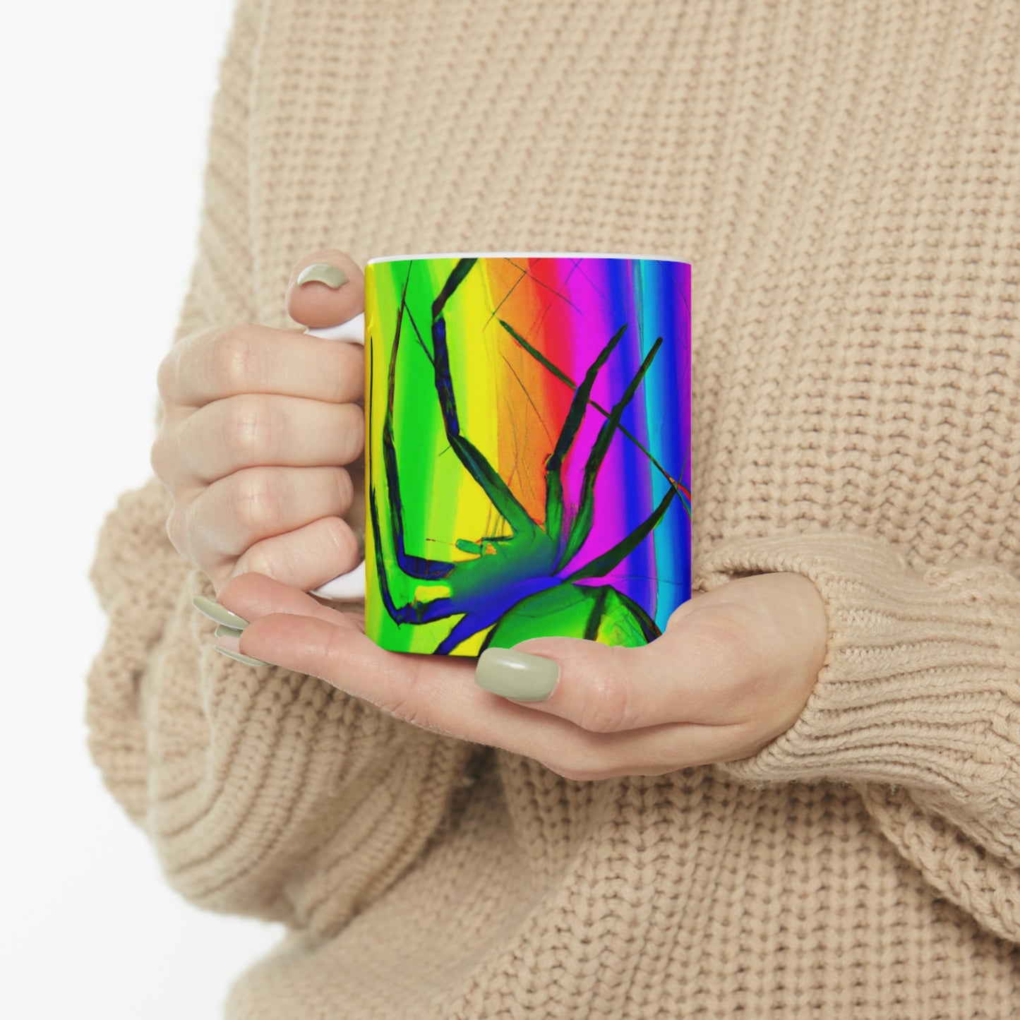 "A Spinnerette's Prismatic Web" - The Alien Ceramic Mug 11 oz