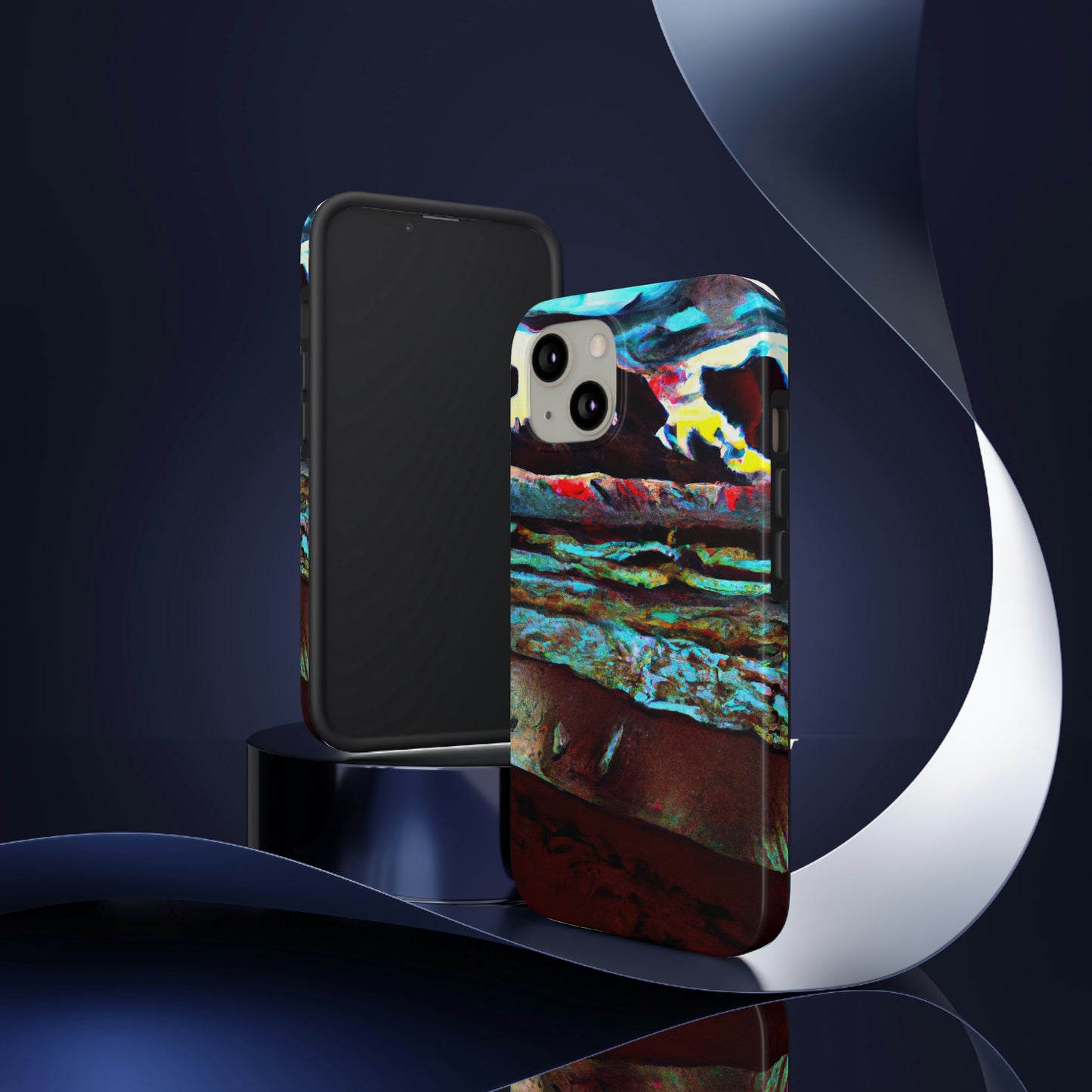 "Dusk at Sea: A Tempestuous Gathering" - The Alien Tough Phone Cases