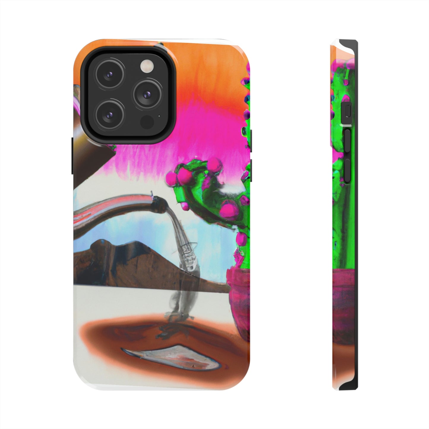 „Ein unangenehmer koffeinhaltiger Moment: Die Geschichte eines Bots und eines Kaktus“ – The Alien Tough Phone Cases