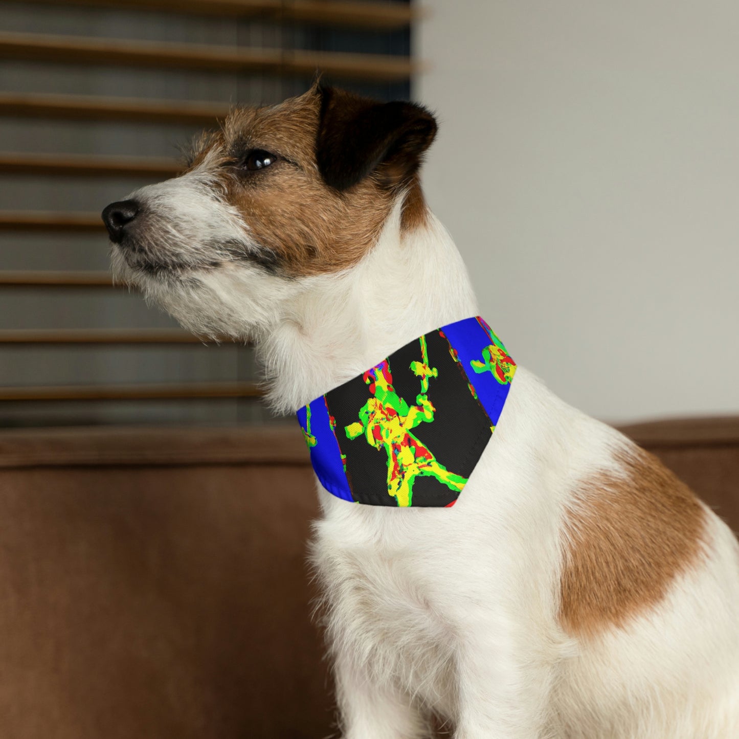 "Bailando con fuego y acero". - El collar de bandana para mascota alienígena