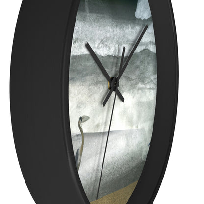 "A Sea of Turmoil: A Heron's Restlessness". - The Alien Wall Clock