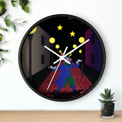 "Alley Star Juggler" - The Alien Wall Clock