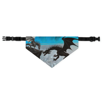 „Clash of Fire and Steel on the Moonlit Cliff“ – Das Alien-Haustier-Bandana-Halsband