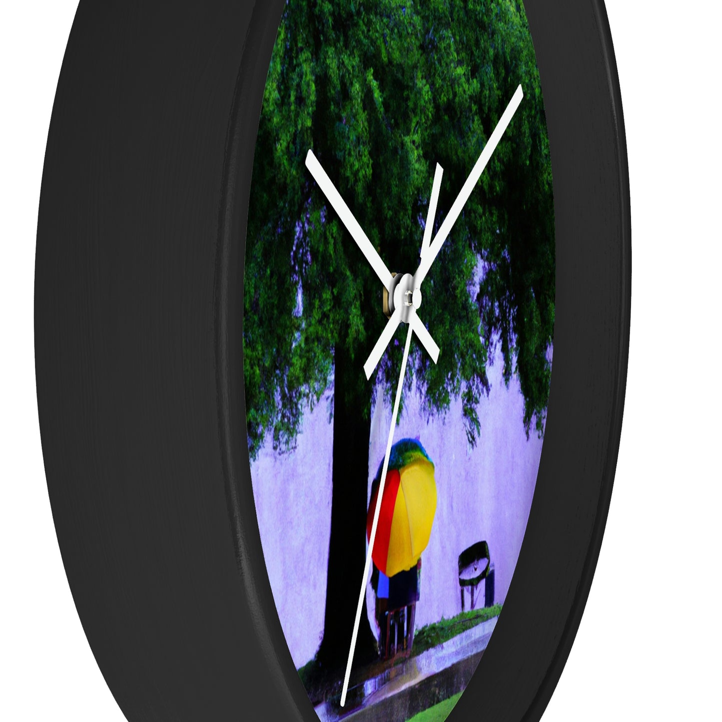 "Beneath the Rainy Sky." - The Alien Wall Clock