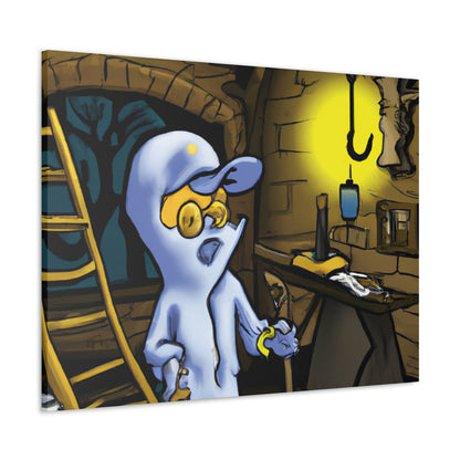 "Repairing the Beyond: The Mysterious Tale of the Ghostly Repairman". - The Alien Canva