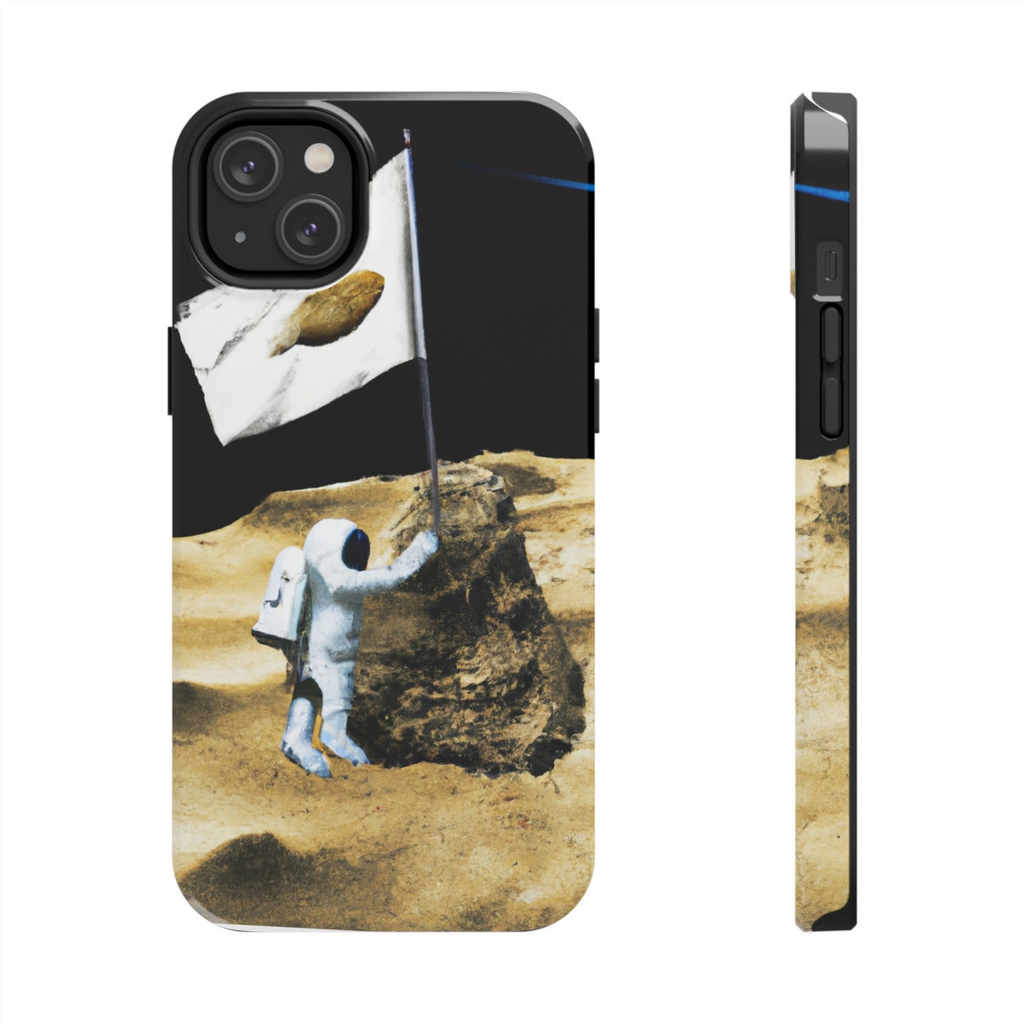 "Reclamando espacio: la plantación de la bandera del asteroide del astronauta" - The Alien Tough Phone Cases