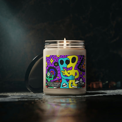 The Stars Reunited: A Cosmic Carnival Love Story - Vela perfumada de soya, 9 oz - The Alien Candles