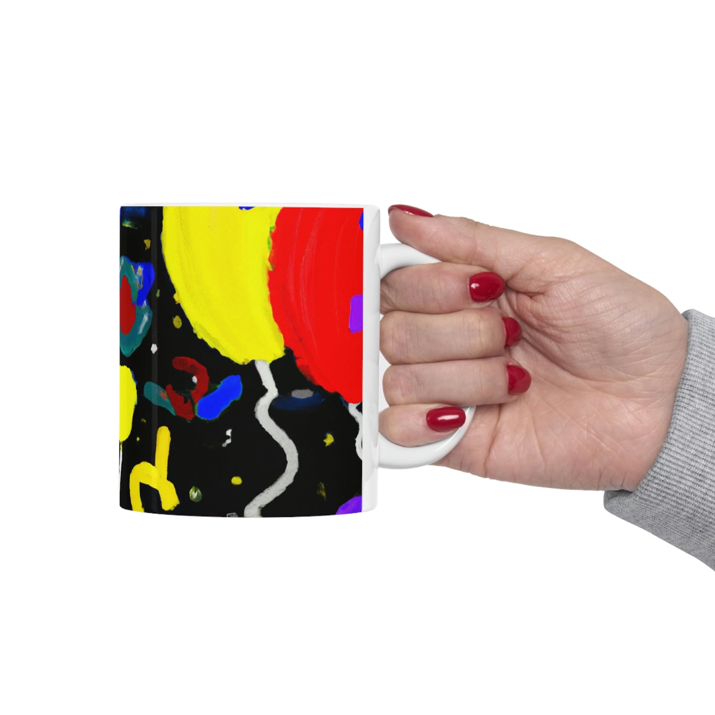 "A Starry Night Rainbow" - The Alien Ceramic Mug 11 oz