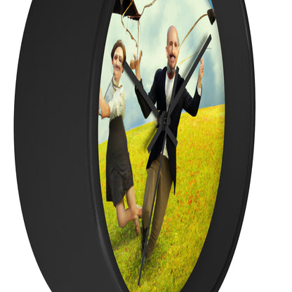 "A Kite Day in the Meadow" - The Alien Wall Clock