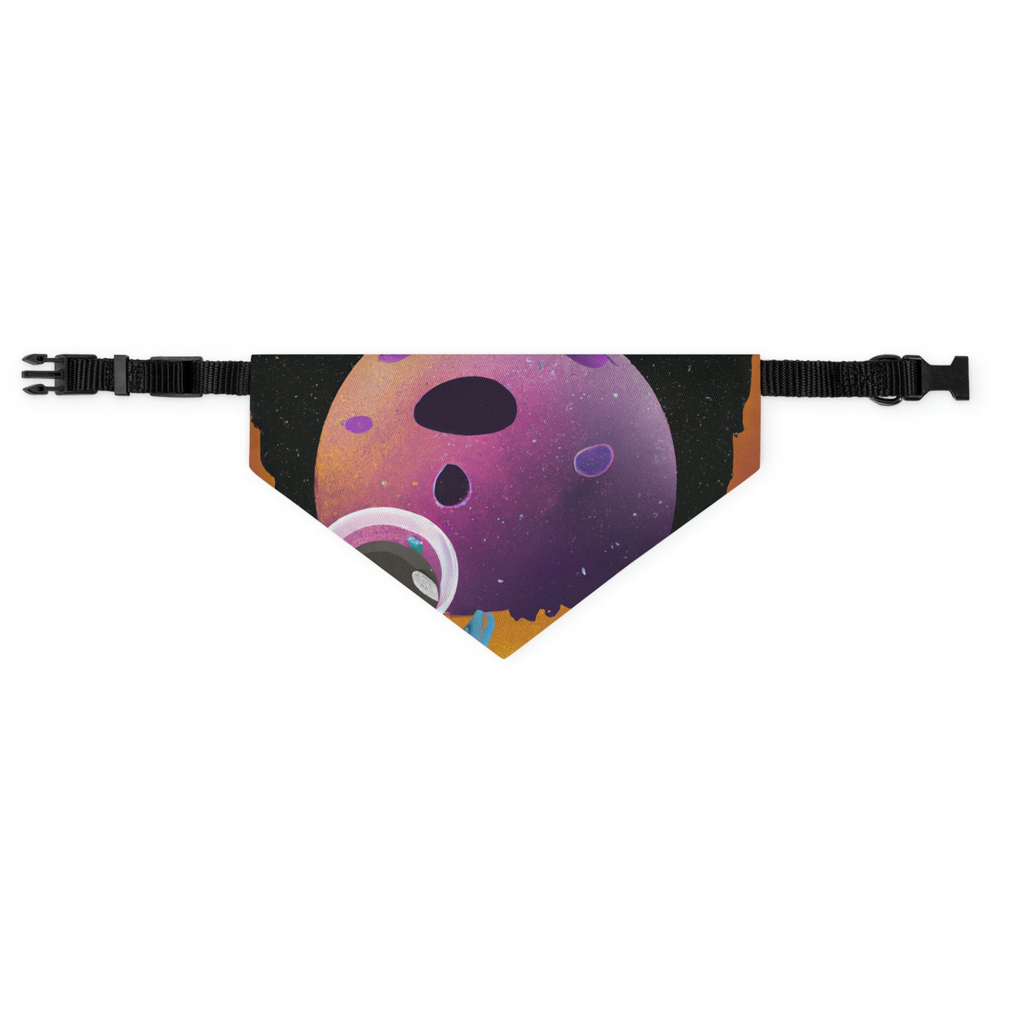 "Exploring the Unknown: The Adventures of a Space Captain and the Mysterious Planet" - Das Alien Pet Bandana Halsband