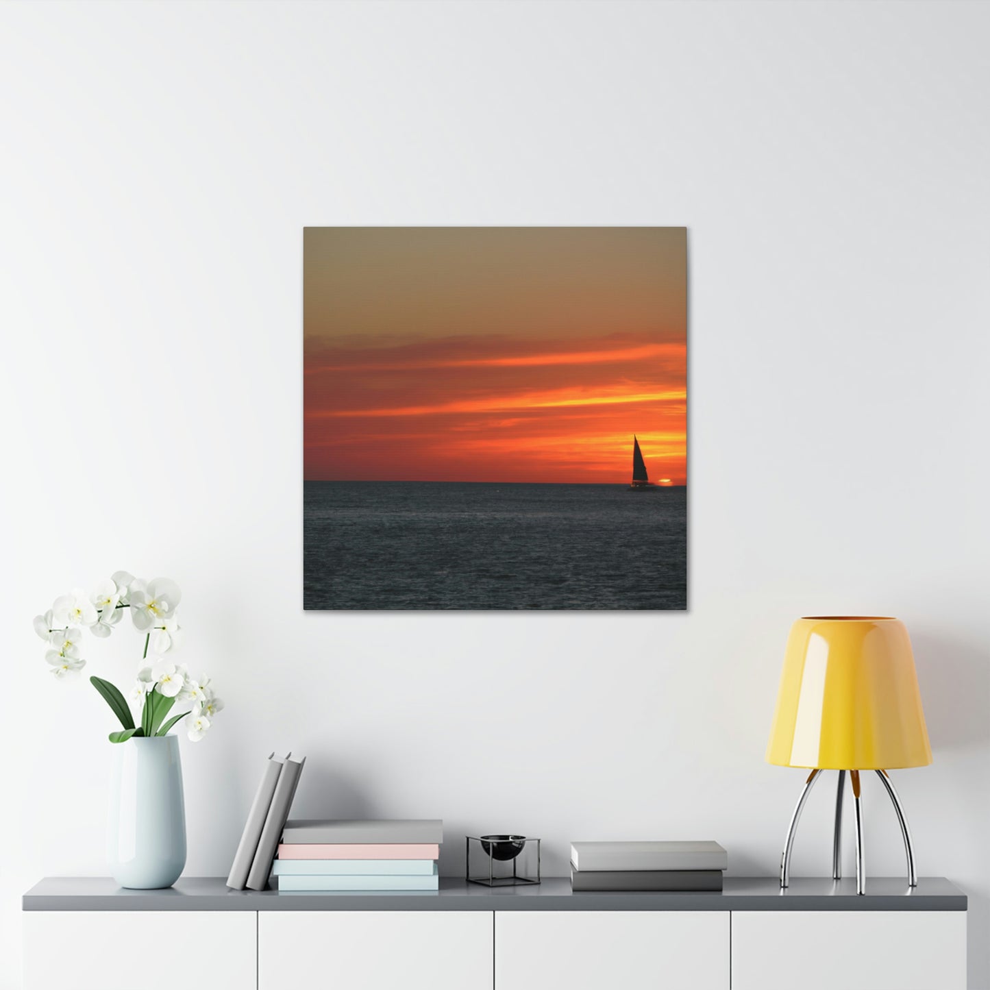 "Serene Sails: A Peaceful Sunset" - The Alien Canva