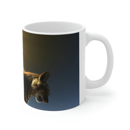 "A Purrfect Sunbeam Moment" - Taza de cerámica The Alien 11 oz