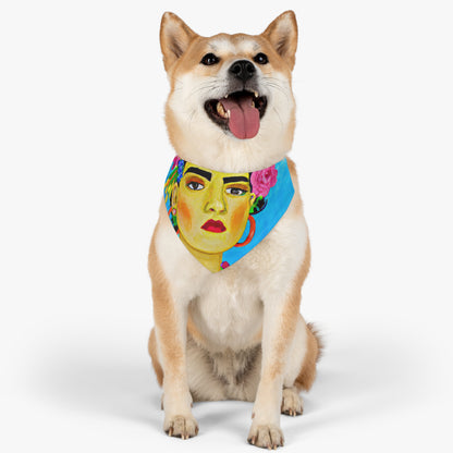 "Fierce and Free: Un tributo a las mujeres mexicanas inspirado en Frida Kahlo" - The Alien Pet Bandana Collar