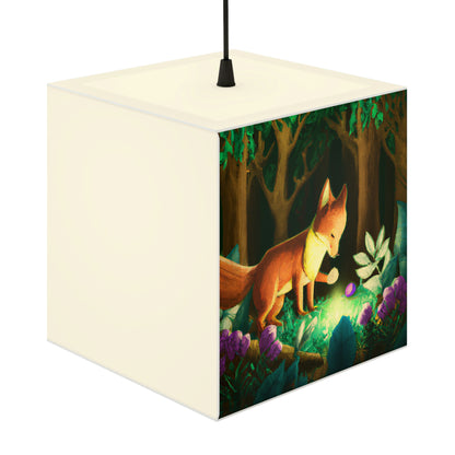 "Der Edelstein suchende Fuchs im Zauberwald" - Die Alien Light Cube Lampe