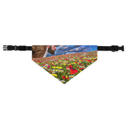 "A Blissful Tour of Floral Splendor" - The Alien Pet Bandana Collar