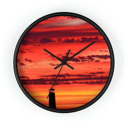 "Lonely Lighthouse on Fire" - The Alien Wall Clock