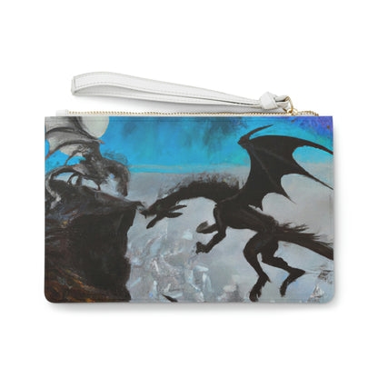 "Choque de fuego y acero en el acantilado iluminado por la luna" - The Alien Clutch Bag