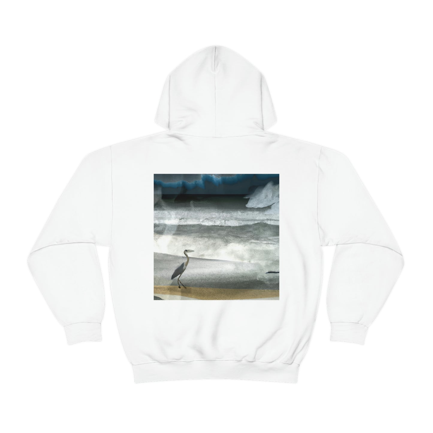 "A Sea of Turmoil: A Heron's Restlessness". - The Alien Unisex Hoodie