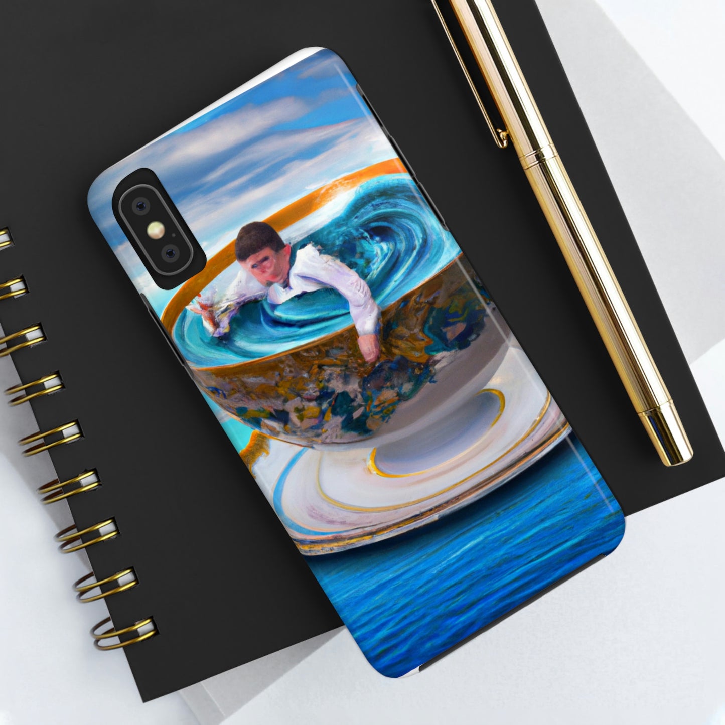 "Adrift in a China Cup: The Story of a Lost Child's Oceanic Adventure" - The Alien Tough Phone Cases