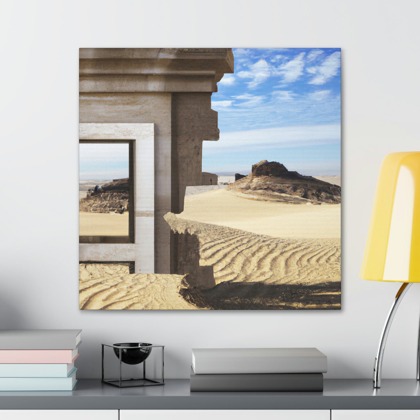 "Lost in the Sands: Discovering the Ancient Temple" - The Alien Canva