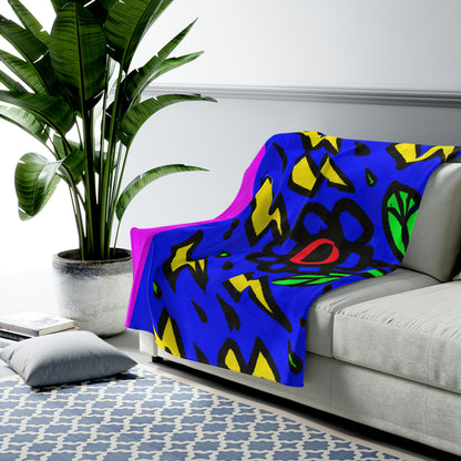 "A Bold Bloom Amidst the Storm" - The Alien Velveteen Plush Blanket