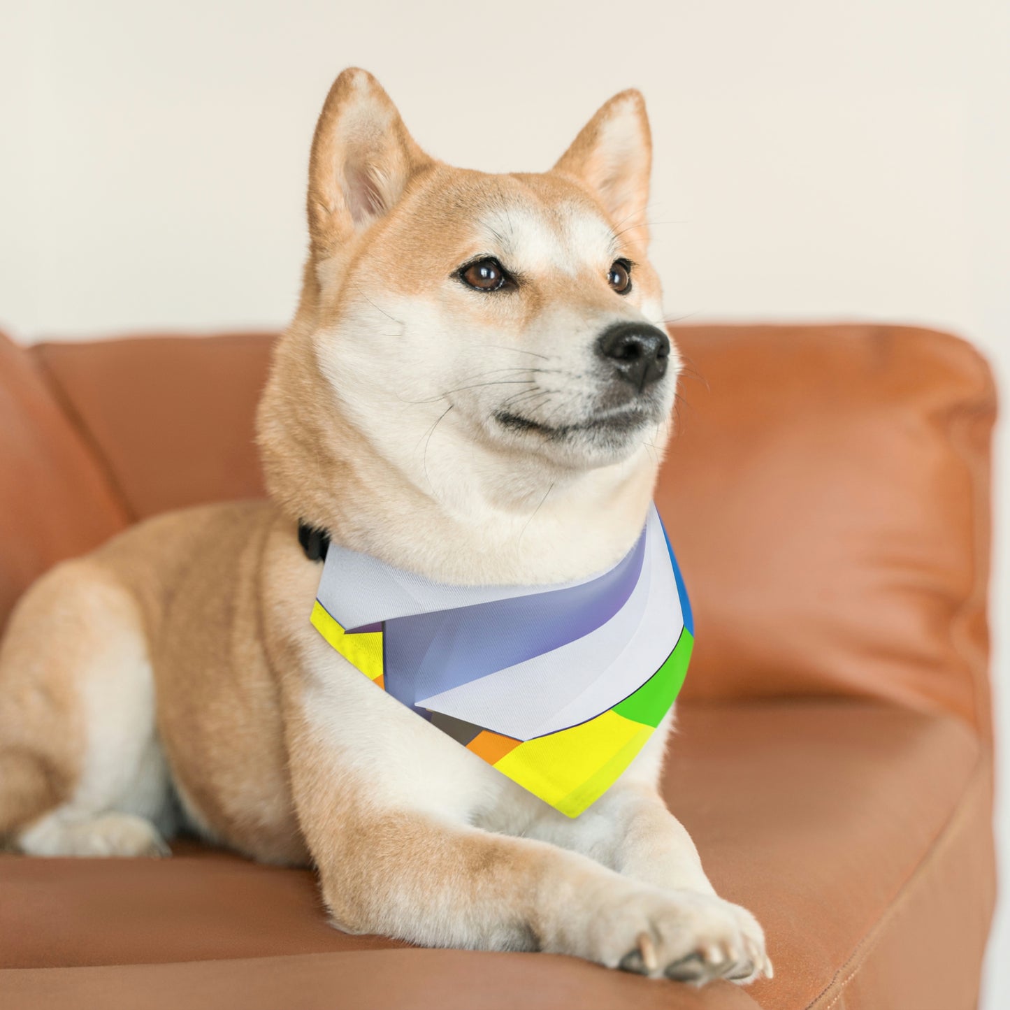 "A Flight of Color" - El collar de bandana para mascota alienígena