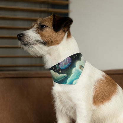 "Ein Meer aus Diamanten in der Nacht" - Das Alien Pet Bandana Halsband