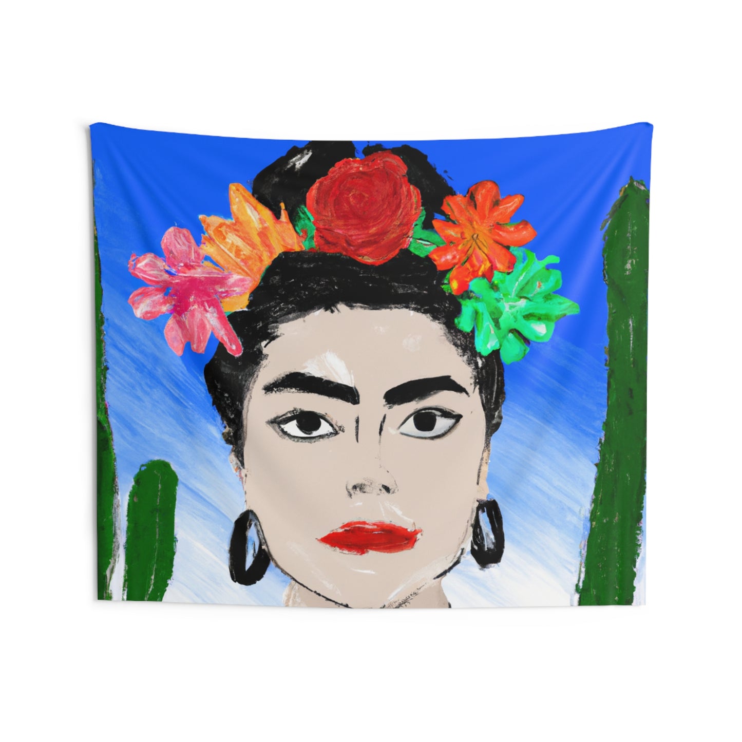 "Frida Ardiente: Pintando un ícono mexicano con cultura colorida" - The Alien Wall Tapestries