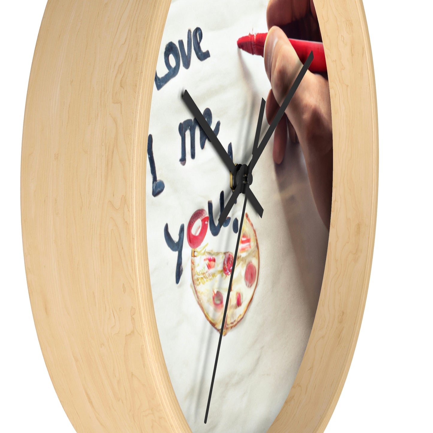 "Una carta de amor amante de la pizza" - El reloj de pared alienígena