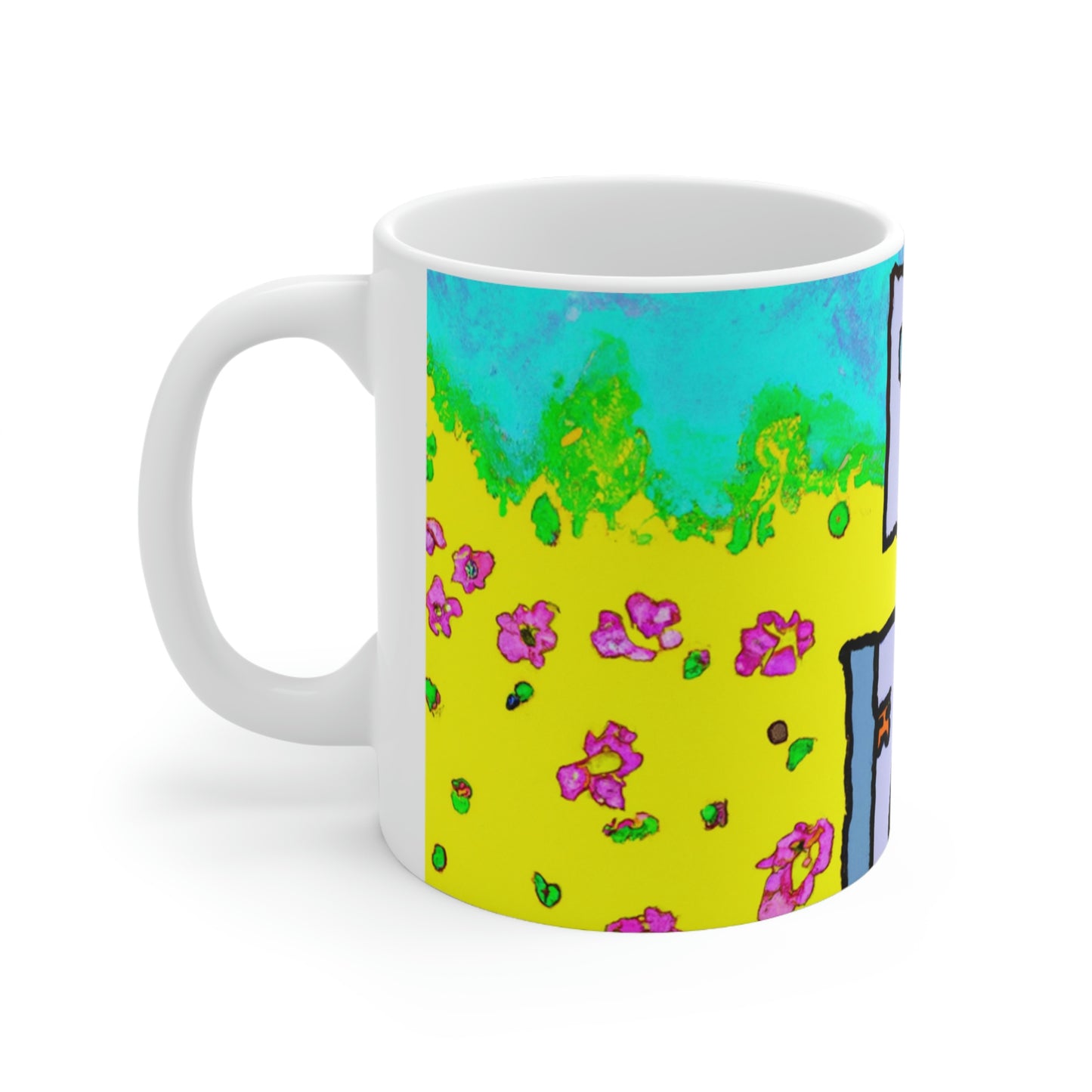 "A Small Miracle in a Sea of Flowers" - The Alien Ceramic Mug 11 oz