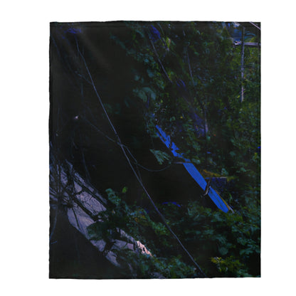 "The Abandoned Playground Faded by Nature" - The Alien Velveteen Plush Blanket #nft