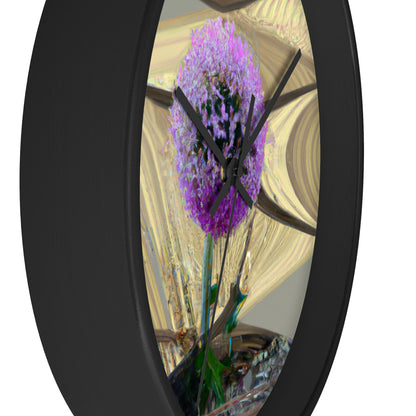 "A Blooming Miracle: Beauty in Chaos" - The Alien Wall Clock