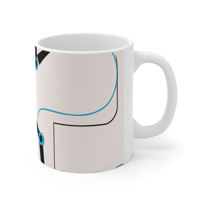 Robo-Kicker: The Autonomous Football AI. - The Alien Ceramic Mug 11 oz