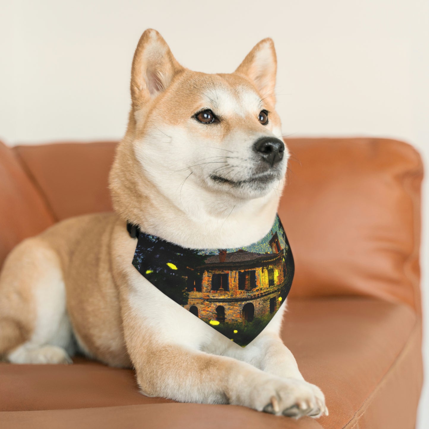 "A Shining Embrace of Fireflies" - The Alien Pet Bandana Collar