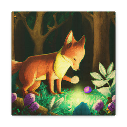 "The Gem-Seeking Fox in the Enchanted Forest" - The Alien Canva