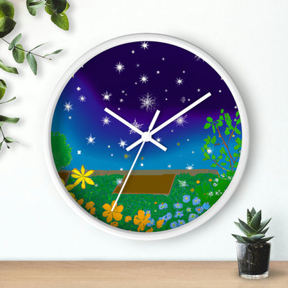 "Un jardín celestial de color" - El reloj de pared alienígena