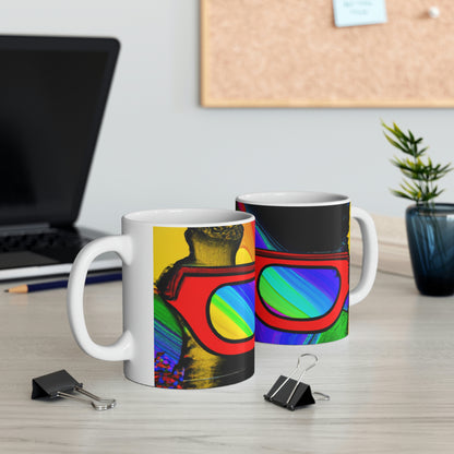 "Cool Cat in Sunglasses" - The Alien Ceramic Mug 11 oz