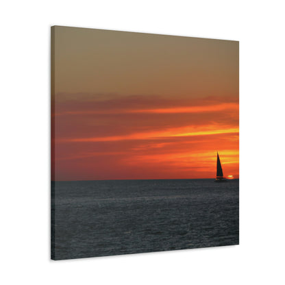 "Serene Sails: A Peaceful Sunset" - The Alien Canva