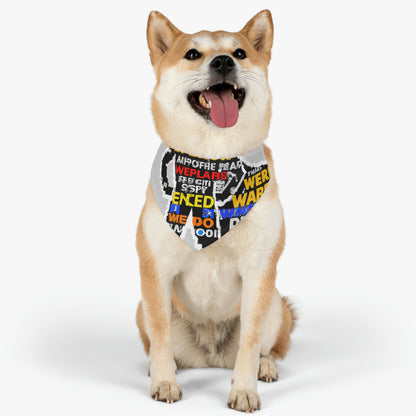 Superhéroe Word Pop Art - El collar de bandana para mascotas alienígenas