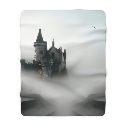 "Ghostly Citadel of the Mist" - The Alien Sherpa Fleece Blanket