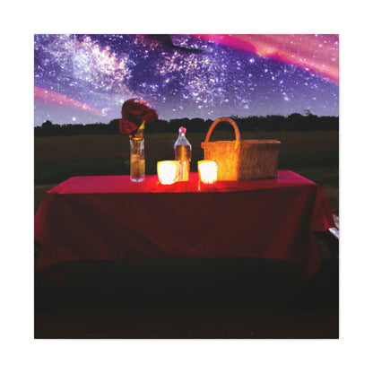 "Nighttime Enchantment: A Romantic Picnic Under the Stars" - The Alien Canva