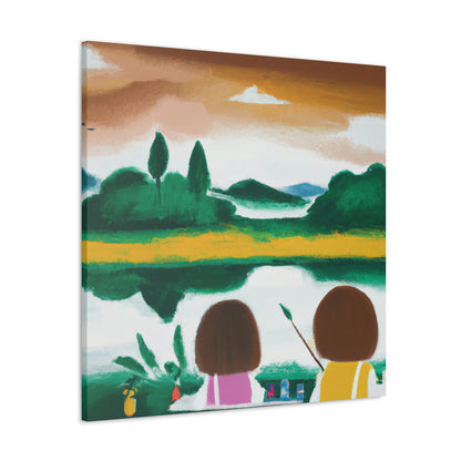 "Cherished Reflections: A Childhood Memento in Color" - Canvas