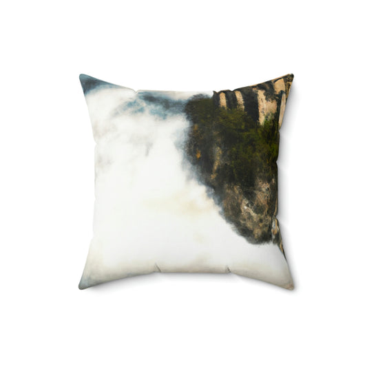 Mystic Castle in the Sky - The Alien Square Pillow